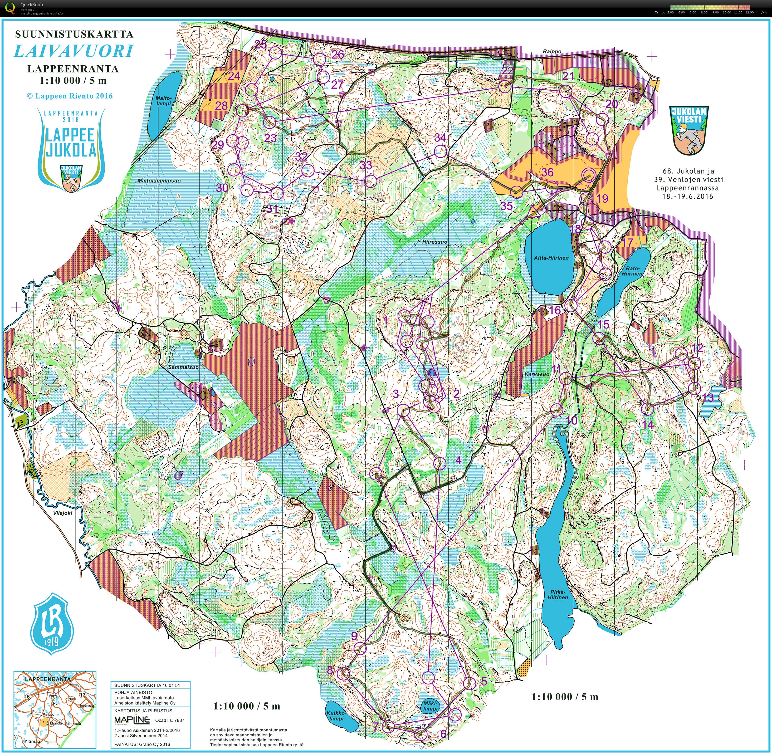 Jukola 2016 sträcka 7 (2016-06-19)